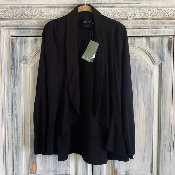 LYSSE Split Waterfall Drape Cardigan - Picture 1 of 10